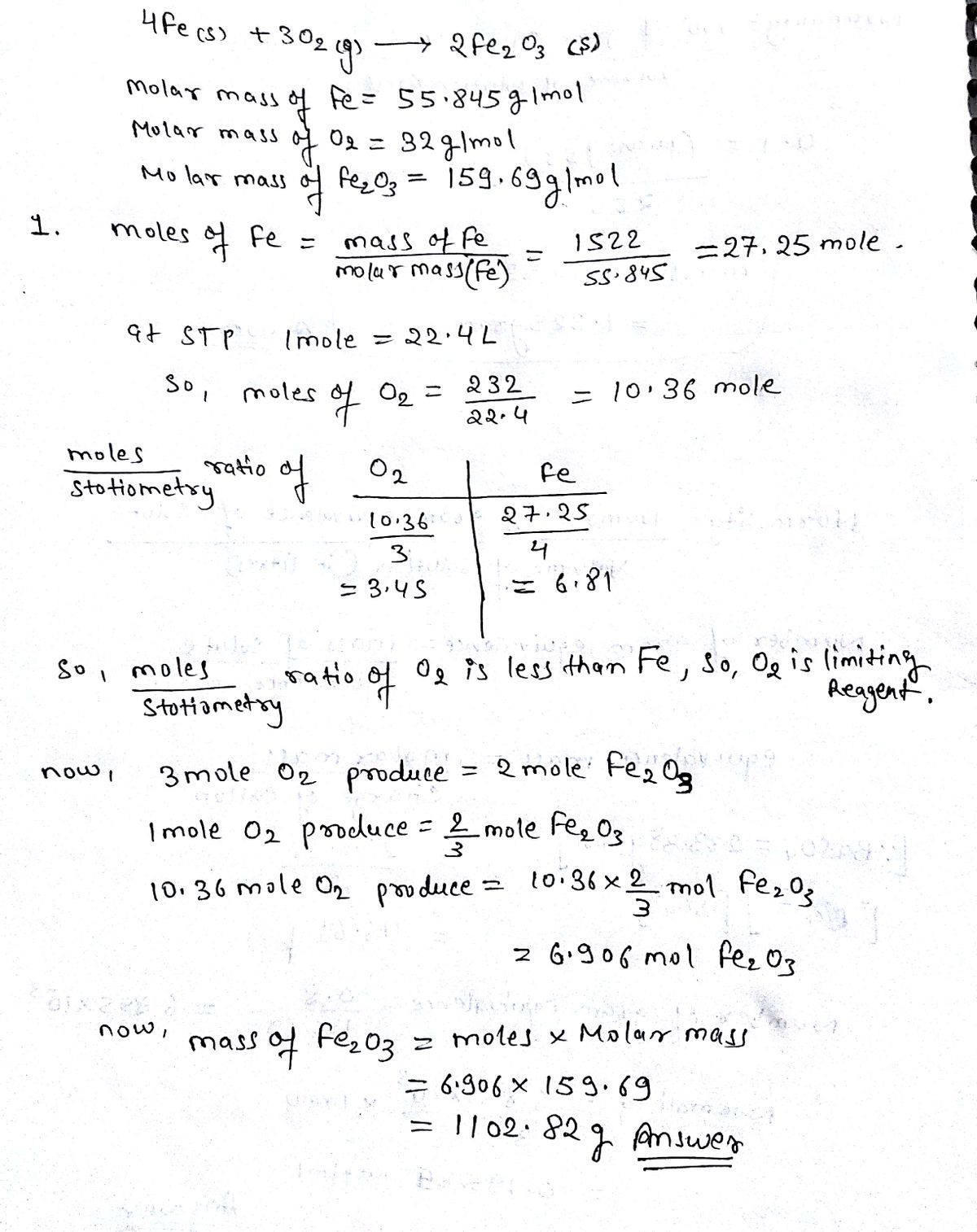 Chemistry homework question answer, step 1, image 1